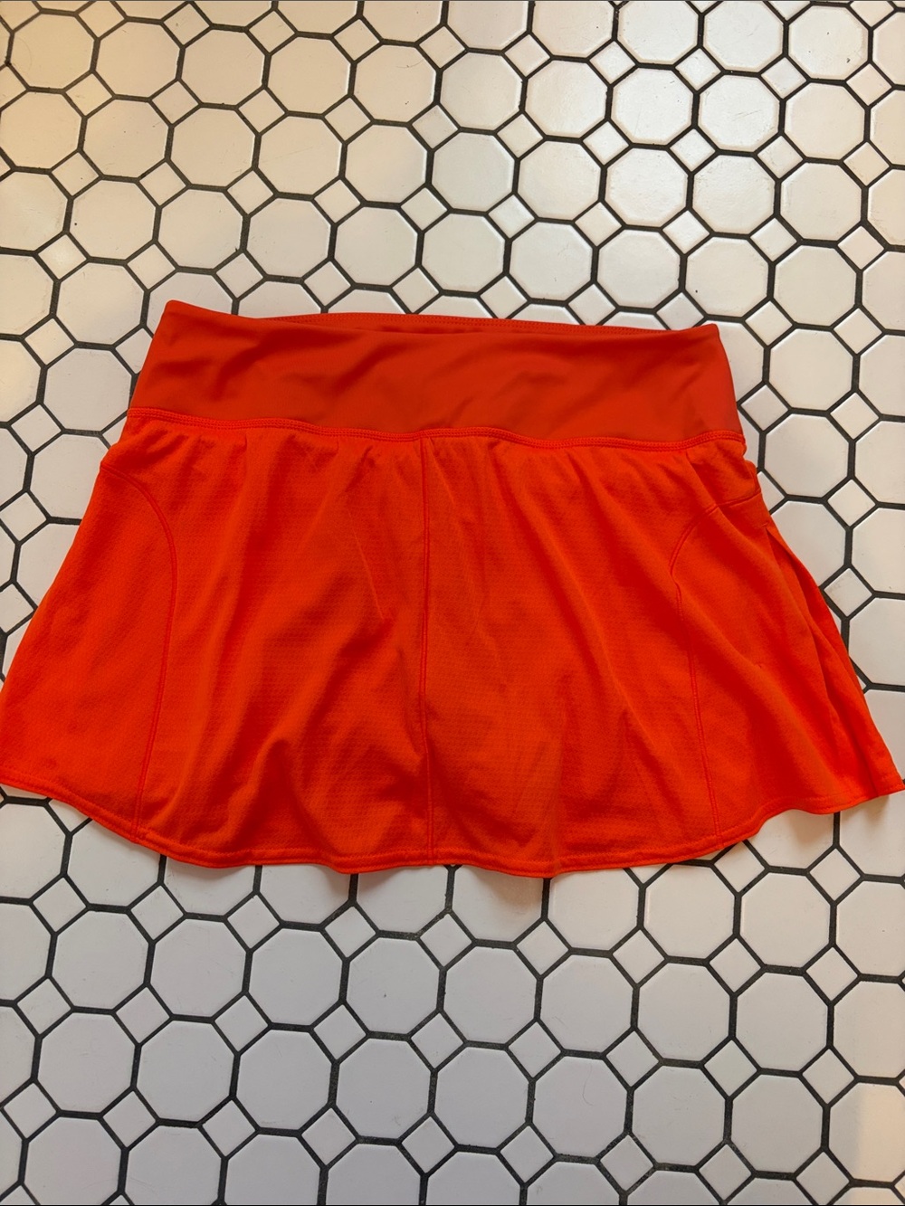 Adidas orange tennis pickleball skirt with compression shorts M